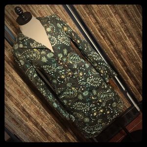 Johnny Was Green Paisley Long Coat